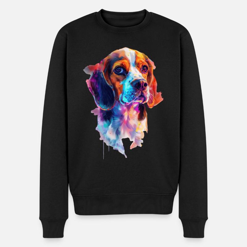 Beagle - Männer Premium Bio Pullover - Schwarz