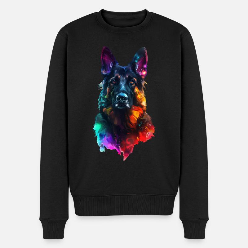 Deutscher Schäferhund - Männer Premium Bio Pullover - Schwarz