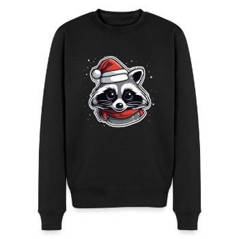 Raton laveur - Pull Premium bio Homme - noir - Devant - Nico (187cm)