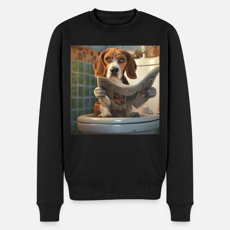Beagle - Männer Premium Bio Pullover - Schwarz
