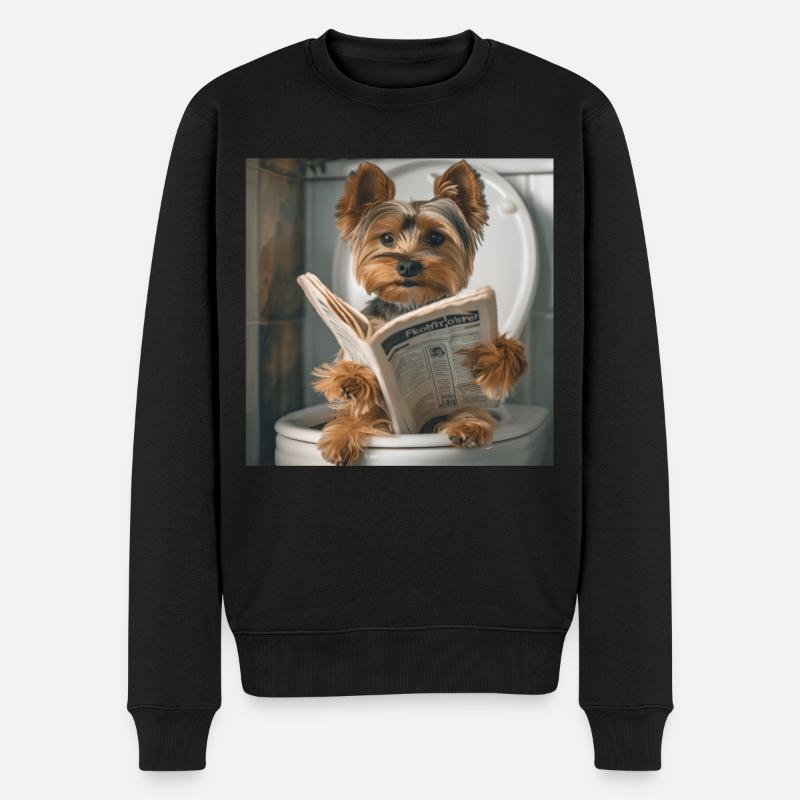 Yorkshire Terrier - Männer Premium Bio Pullover - Schwarz