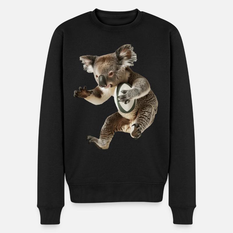 Koala - Männer Premium Bio Pullover - Schwarz