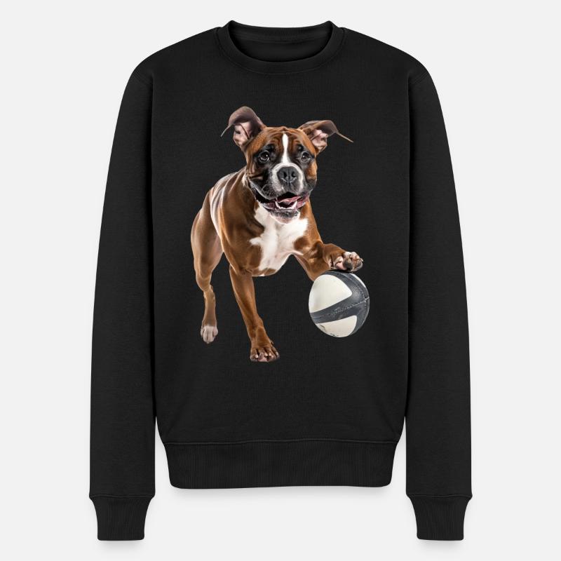 Boxer - Männer Premium Bio Pullover - Schwarz
