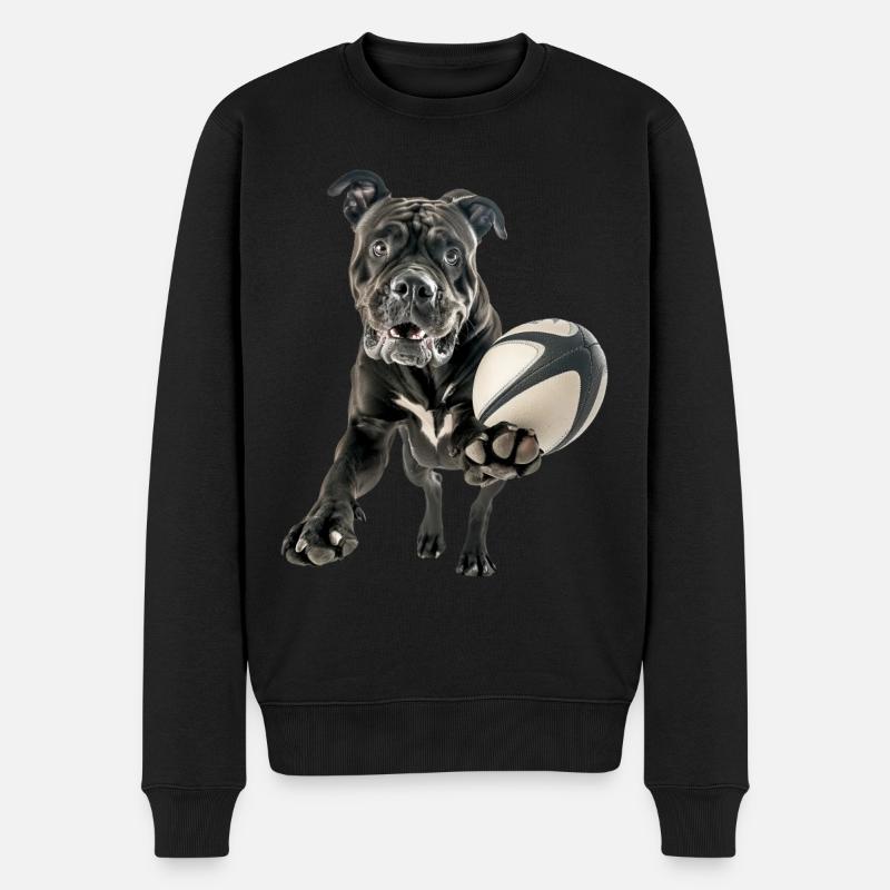 Cane Corso - Männer Premium Bio Pullover - Schwarz
