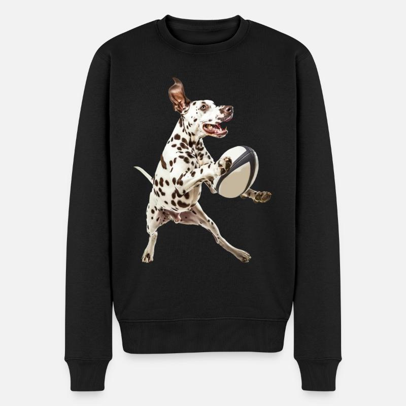 Dalmatiner - Männer Premium Bio Pullover - Schwarz