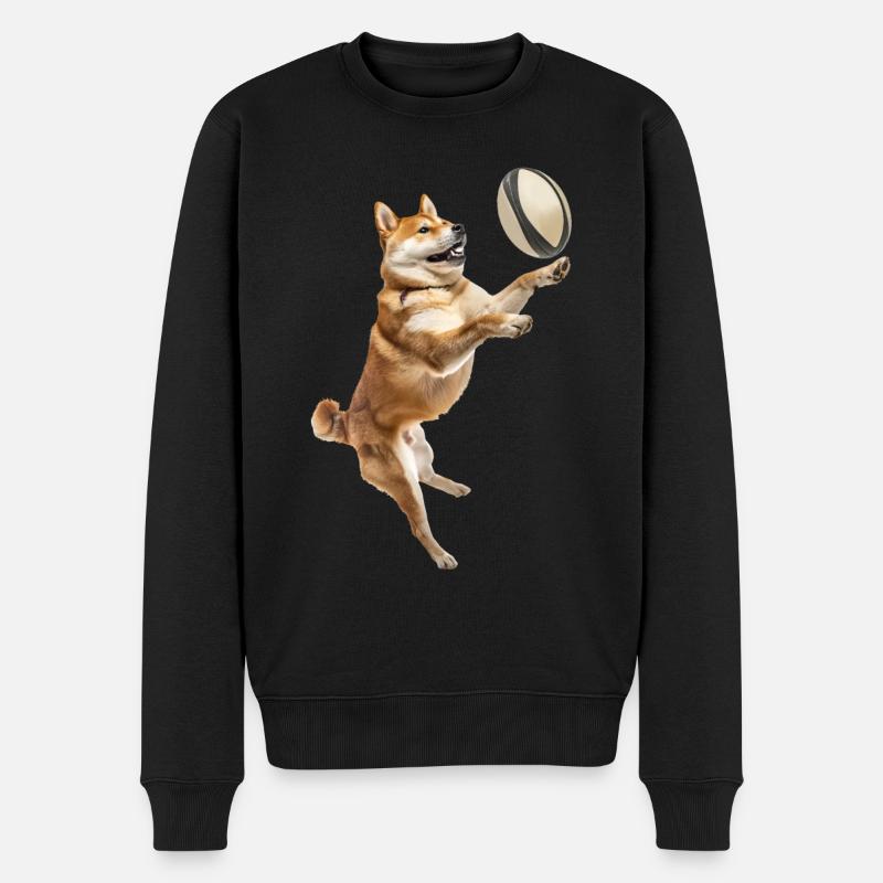 Shiba Inu - Männer Premium Bio Pullover - Schwarz