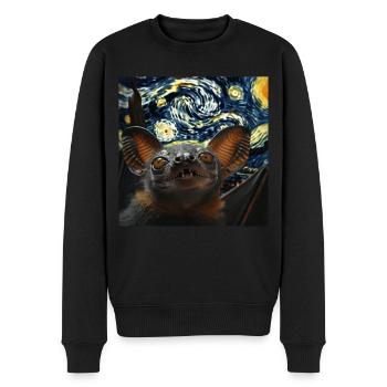 Schläger - Männer Premium Bio Pullover - Schwarz - Vorne - Nico (187cm)