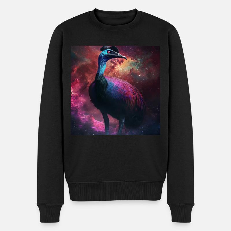 Kasuar - Männer Premium Bio Pullover - Schwarz