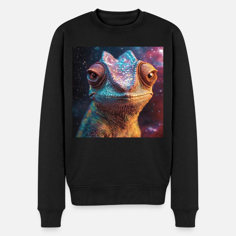 Chamäleon - Männer Premium Bio Pullover - Schwarz