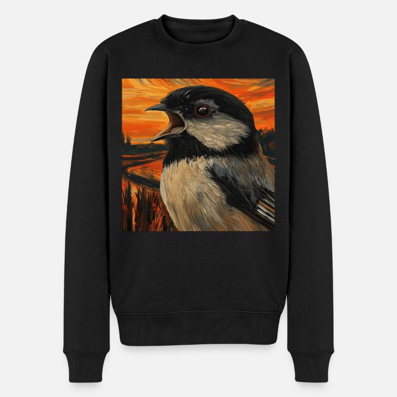 Meise - Männer Premium Bio Pullover - Schwarz