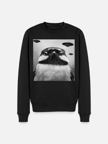 Meise - Männer Premium Bio Pullover - Schwarz