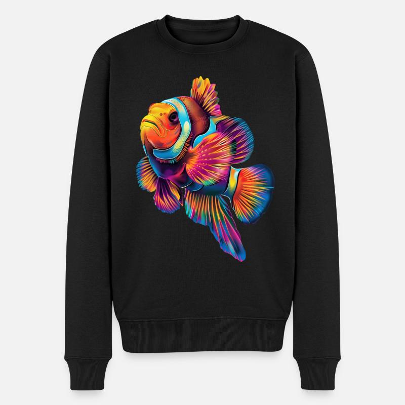 Clownfisch - Männer Premium Bio Pullover - Schwarz
