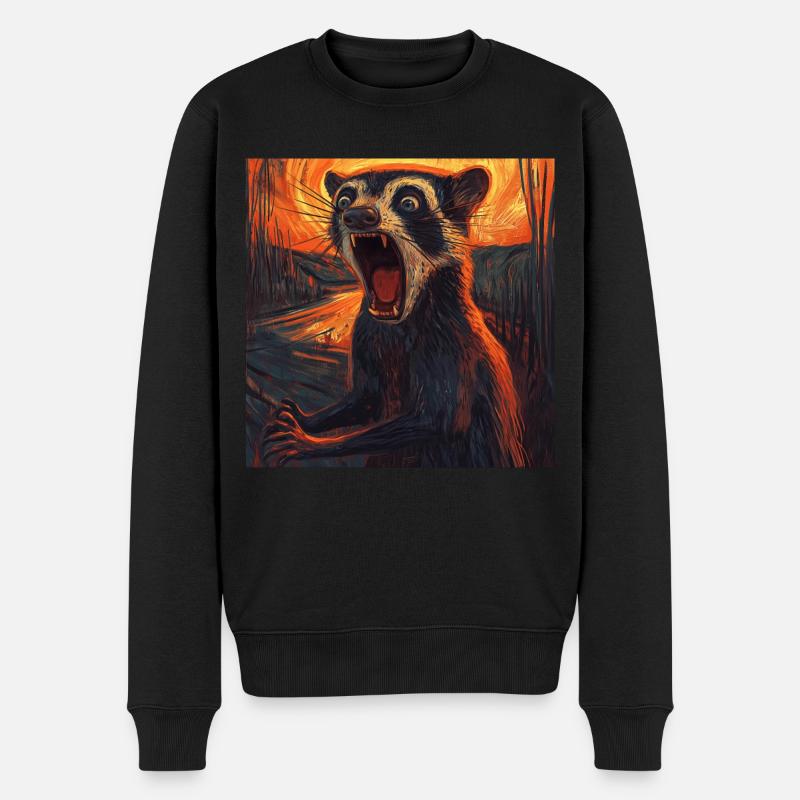 Nasenbär - Männer Premium Bio Pullover - Schwarz