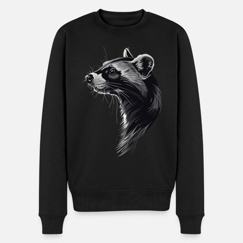 Nasenbär - Männer Premium Bio Pullover - Schwarz