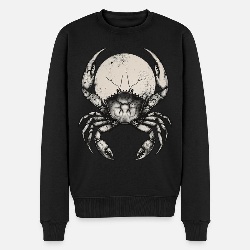 Krabbe - Männer Premium Bio Pullover - Schwarz