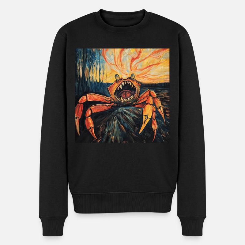 Krabbe - Männer Premium Bio Pullover - Schwarz