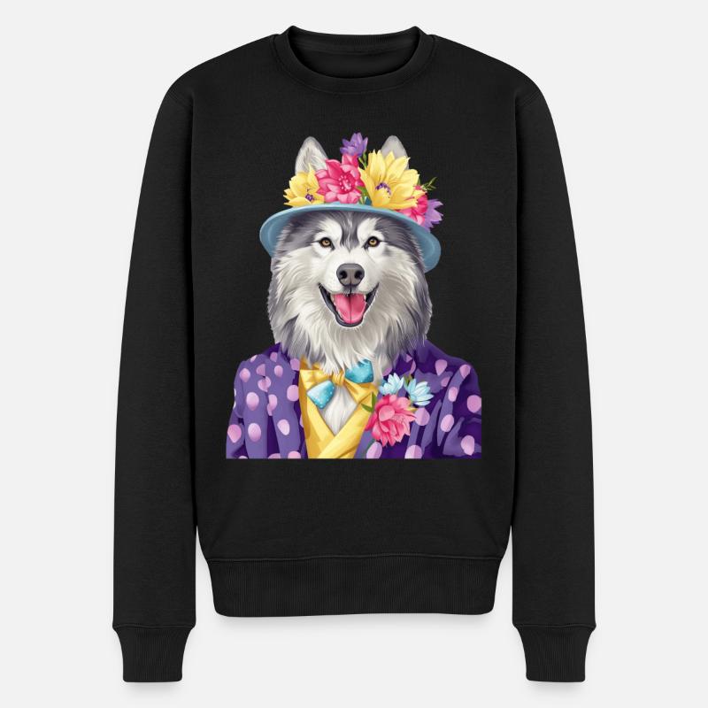 Alaskan Malamute - Männer Premium Bio Pullover - Schwarz