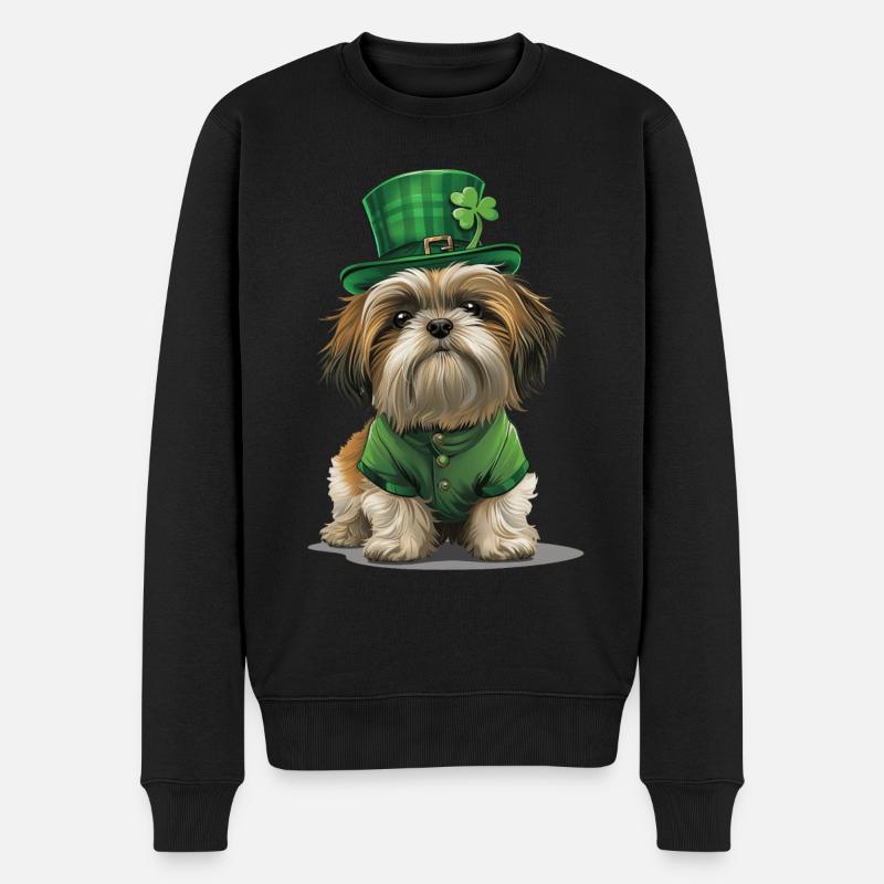 Shih Tzu - Männer Premium Bio Pullover - Schwarz