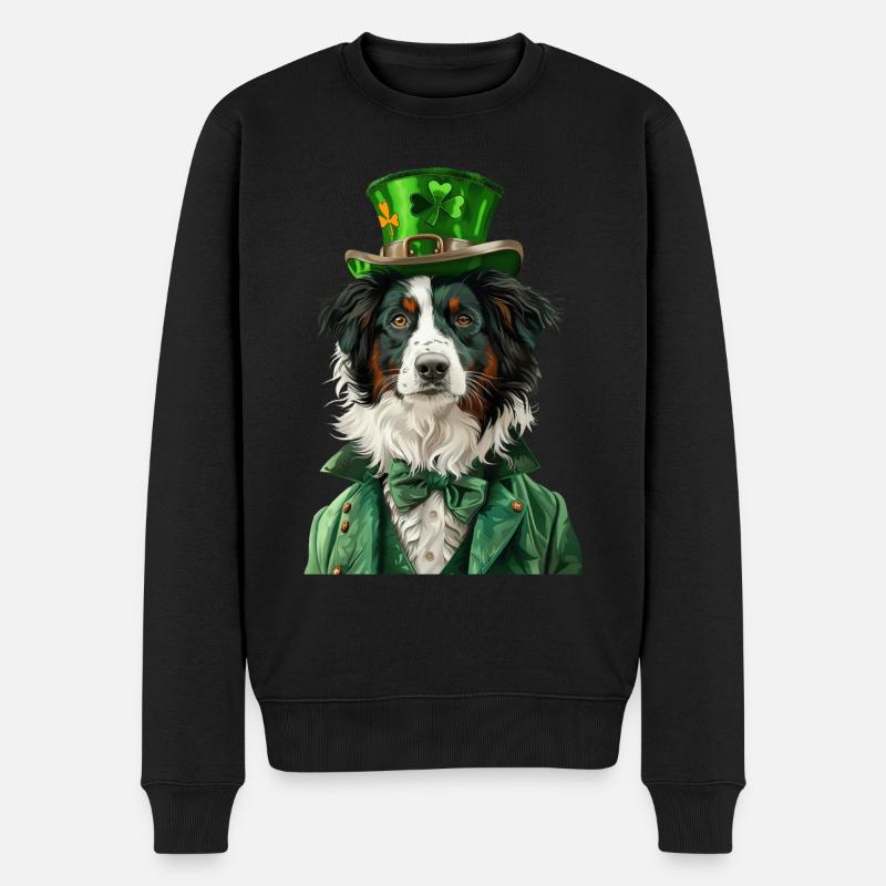 Border Collie - Männer Premium Bio Pullover - Schwarz