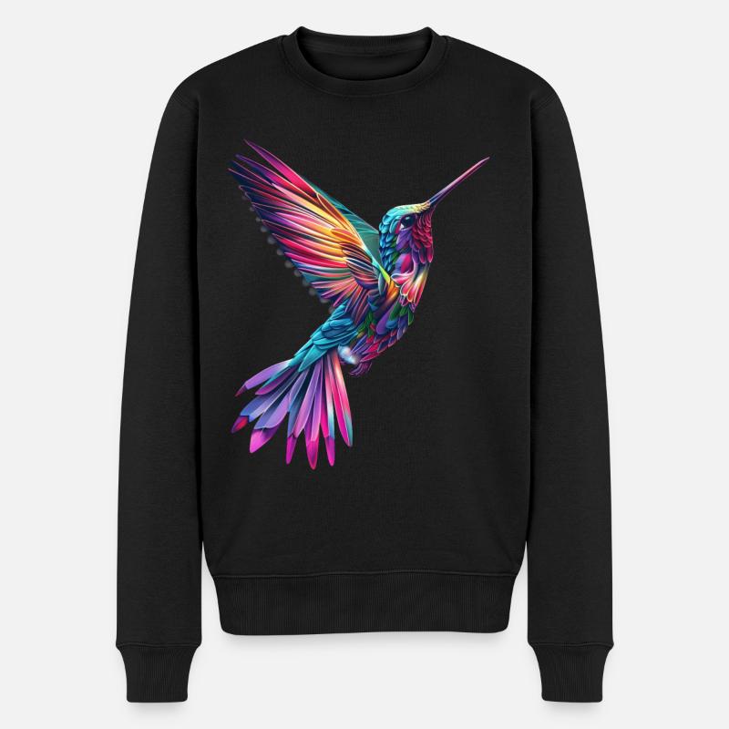 Kolibri - Männer Premium Bio Pullover - Schwarz