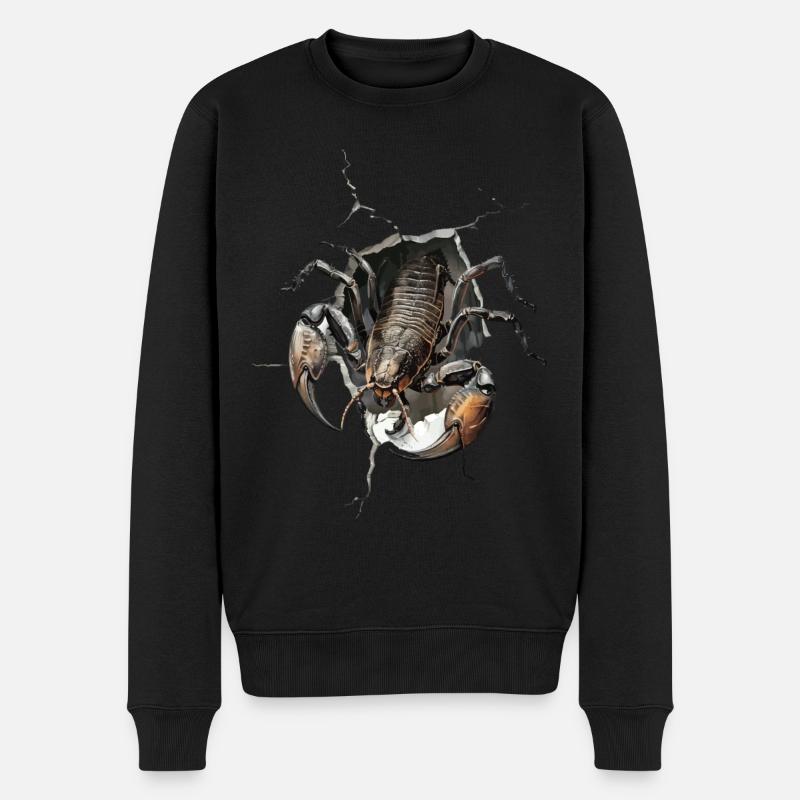 Skorpion - Männer Premium Bio Pullover - Schwarz