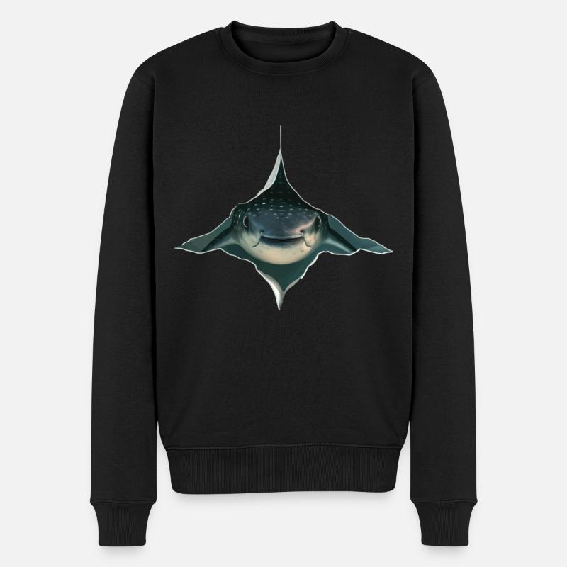 Stachelrochen - Männer Premium Bio Pullover - Schwarz