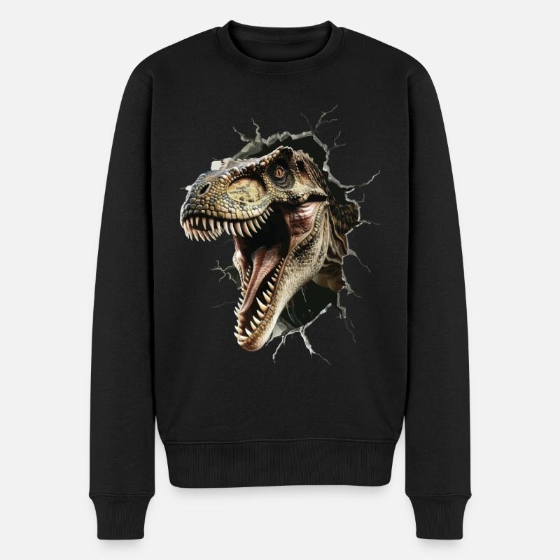 Utahraptor - Männer Premium Bio Pullover - Schwarz