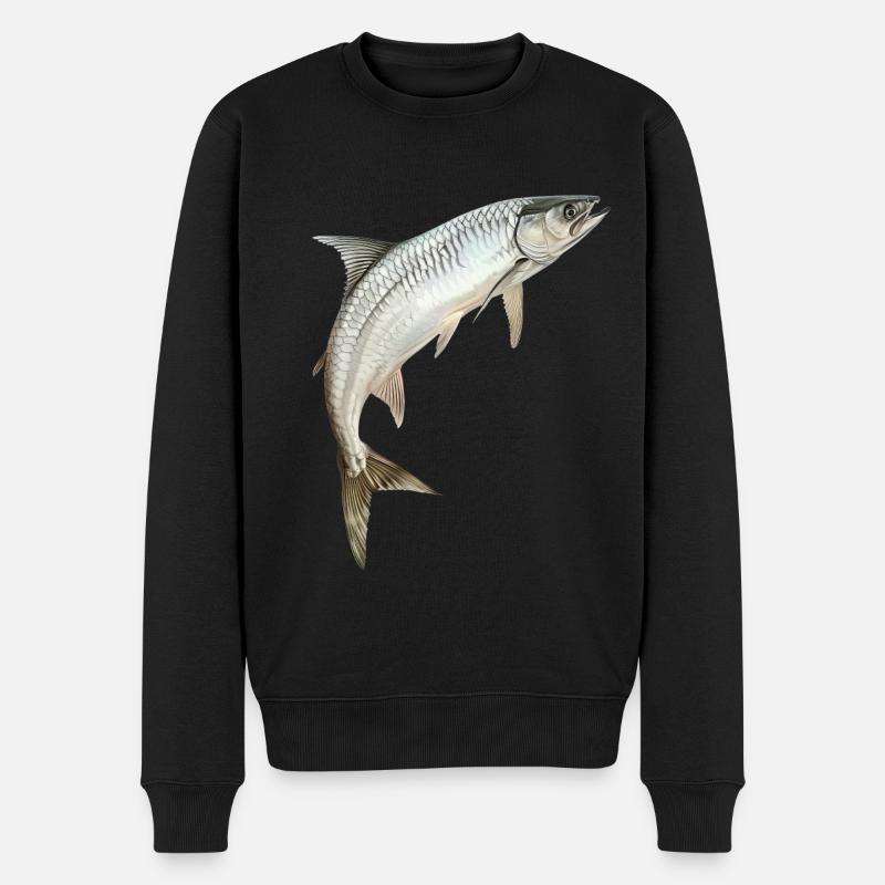 Tarpon - Männer Premium Bio Pullover - Schwarz