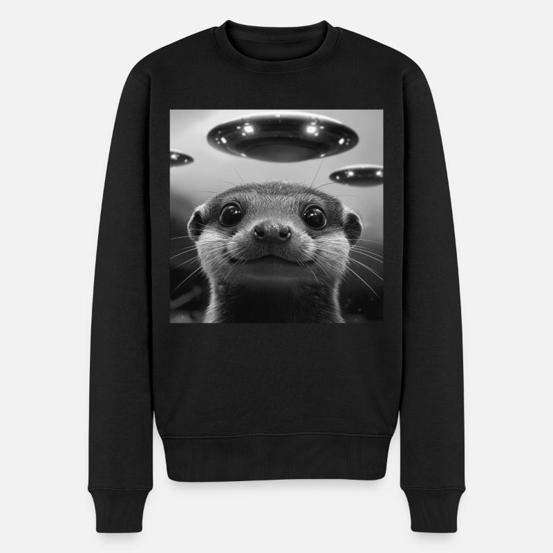 Hermelin - Männer Premium Bio Pullover - Schwarz