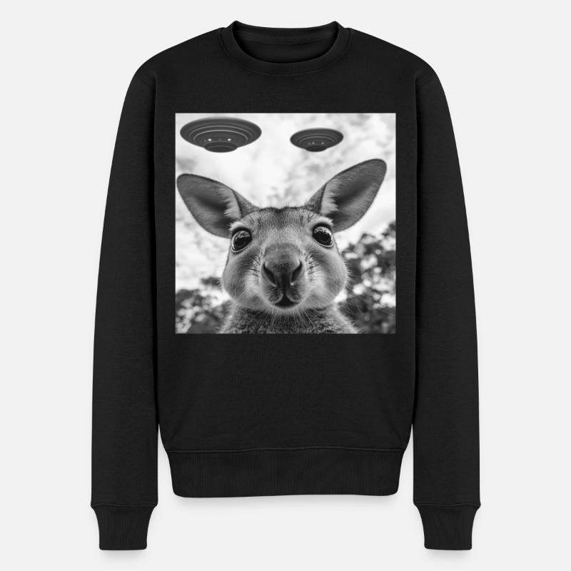 Wallaby - Männer Premium Bio Pullover - Schwarz