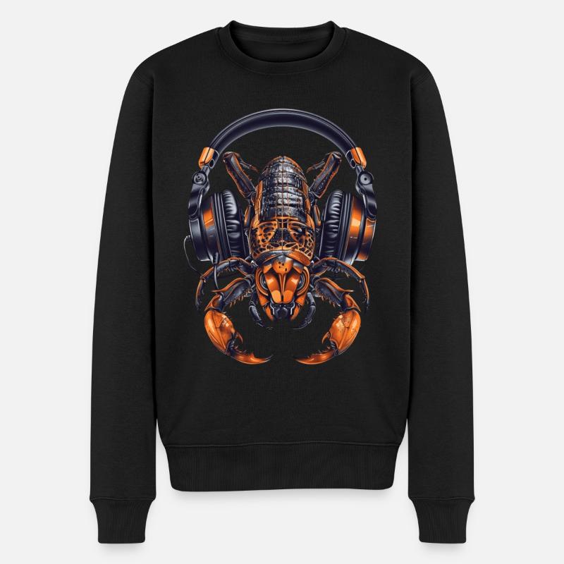 Skorpion - Männer Premium Bio Pullover - Schwarz