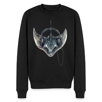 Stachelrochen - Männer Premium Bio Pullover - Schwarz - Vorne - Nico (187cm)