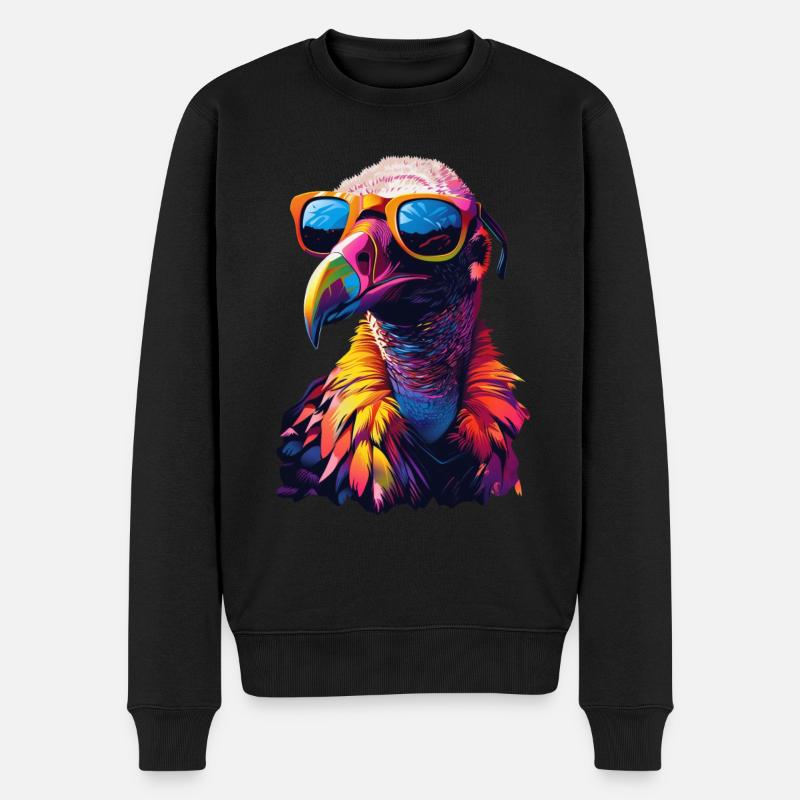 Geier - Männer Premium Bio Pullover - Schwarz