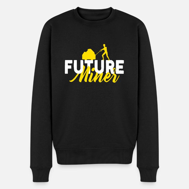 Future Miner - Männer Premium Bio Pullover - Schwarz