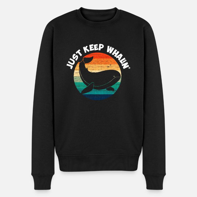 Just keep rolling" Wal-design - Men's Premium Organic Jumper - black