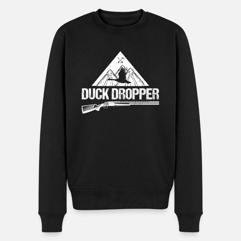 Duck Dropper - Männer Premium Bio Pullover - Schwarz