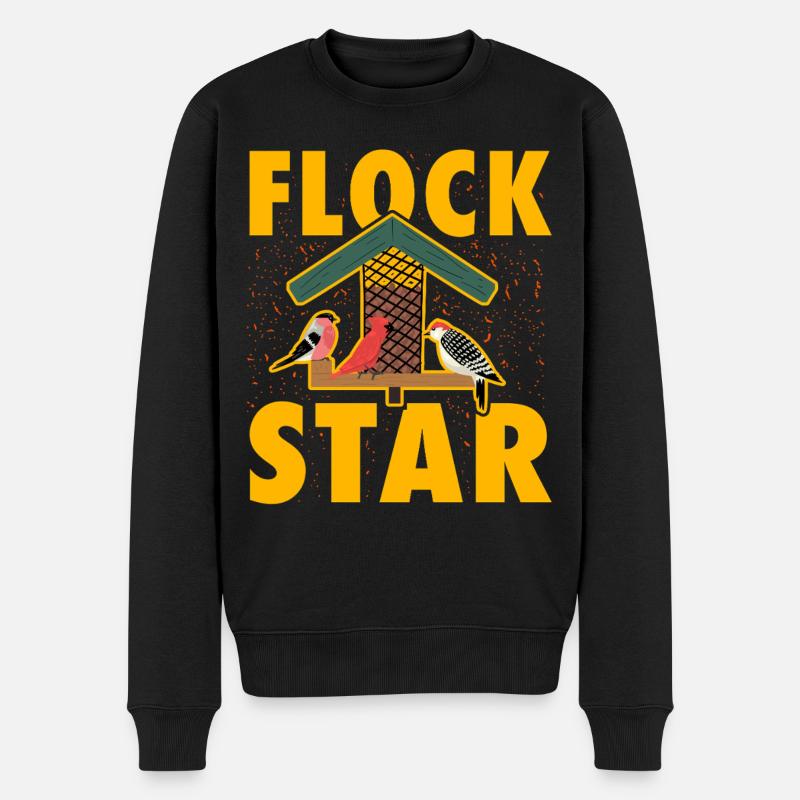 Flock Stern - Männer Premium Bio Pullover - Schwarz