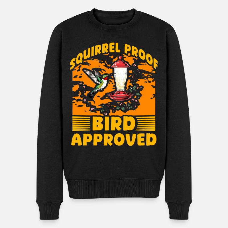 Eichhörnchensicher Vogel zugelassen - Männer Premium Bio Pullover - Schwarz