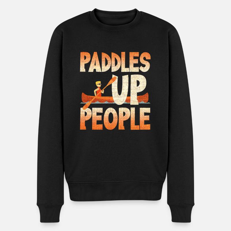 Paddles Up People - Männer Premium Bio Pullover - Schwarz