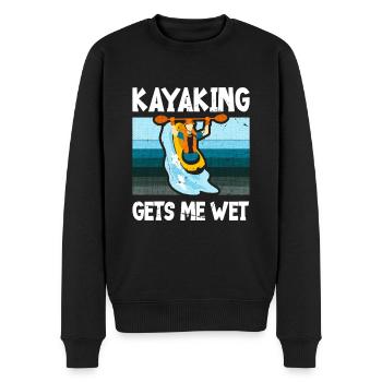 Le kayak me mouille - Pull Premium bio Homme - noir - Devant - Nico (187cm)
