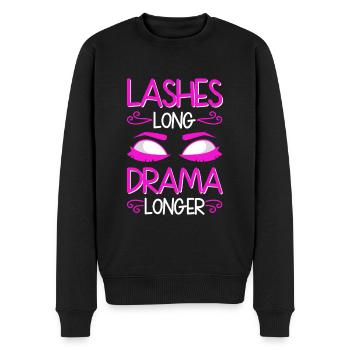 Cils longs, drame plus long - Pull Premium bio Homme - noir - Devant - Nico (187cm)