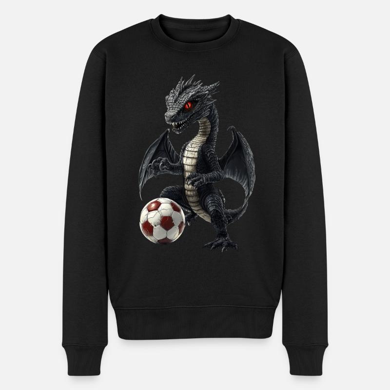 Drachen - Männer Premium Bio Pullover - Schwarz