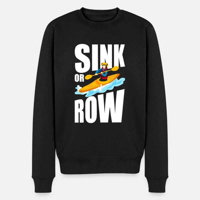 Versinken Oder Rudern - Männer Premium Bio Pullover - Schwarz