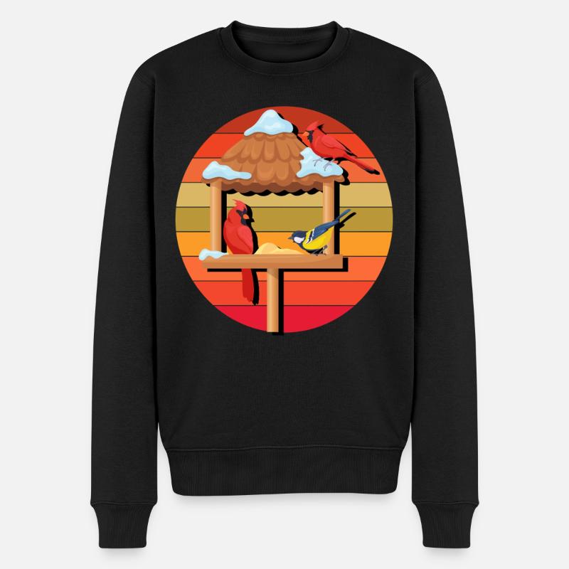 Alimentation des oiseaux - Pull Premium bio Homme - noir