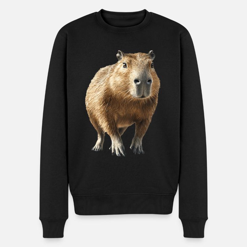 Wasserschwein - Männer Premium Bio Pullover - Schwarz