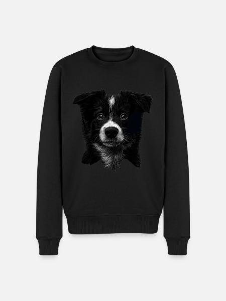 Border Collie - Männer Premium Bio Pullover - Schwarz