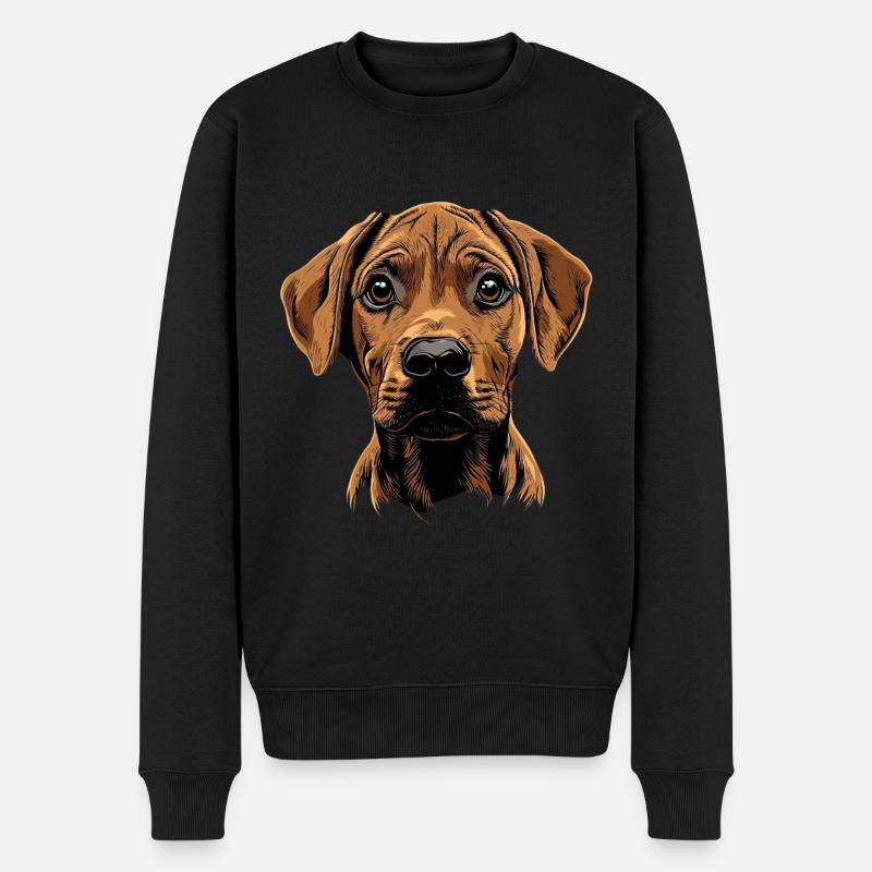Rhodesian Ridgeback - Männer Premium Bio Pullover - Schwarz