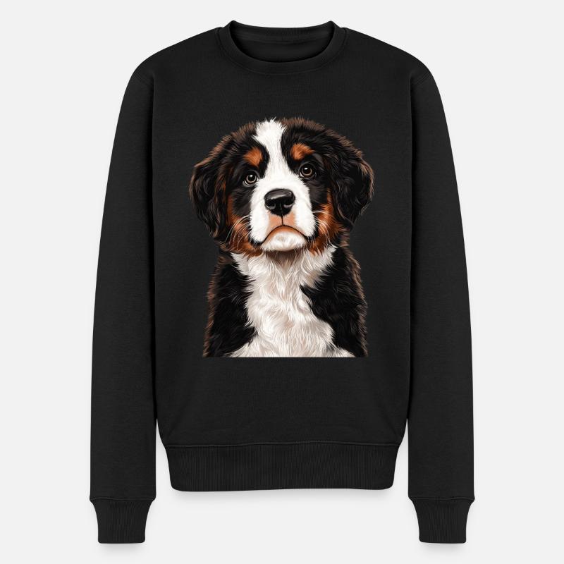 Bernhardiner - Männer Premium Bio Pullover - Schwarz