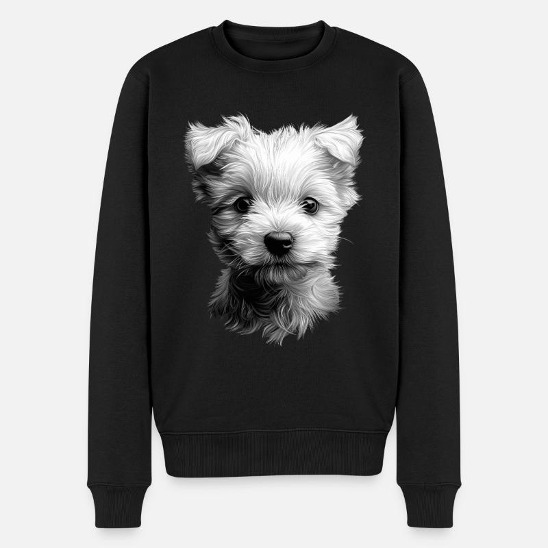 West Highland White - Männer Premium Bio Pullover - Schwarz