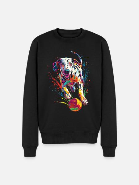 Dalmatiner - Männer Premium Bio Pullover - Schwarz